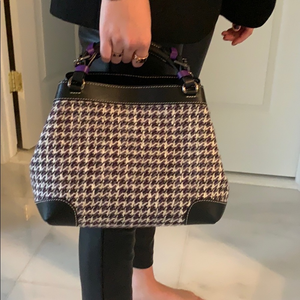 Leather and fabric bag